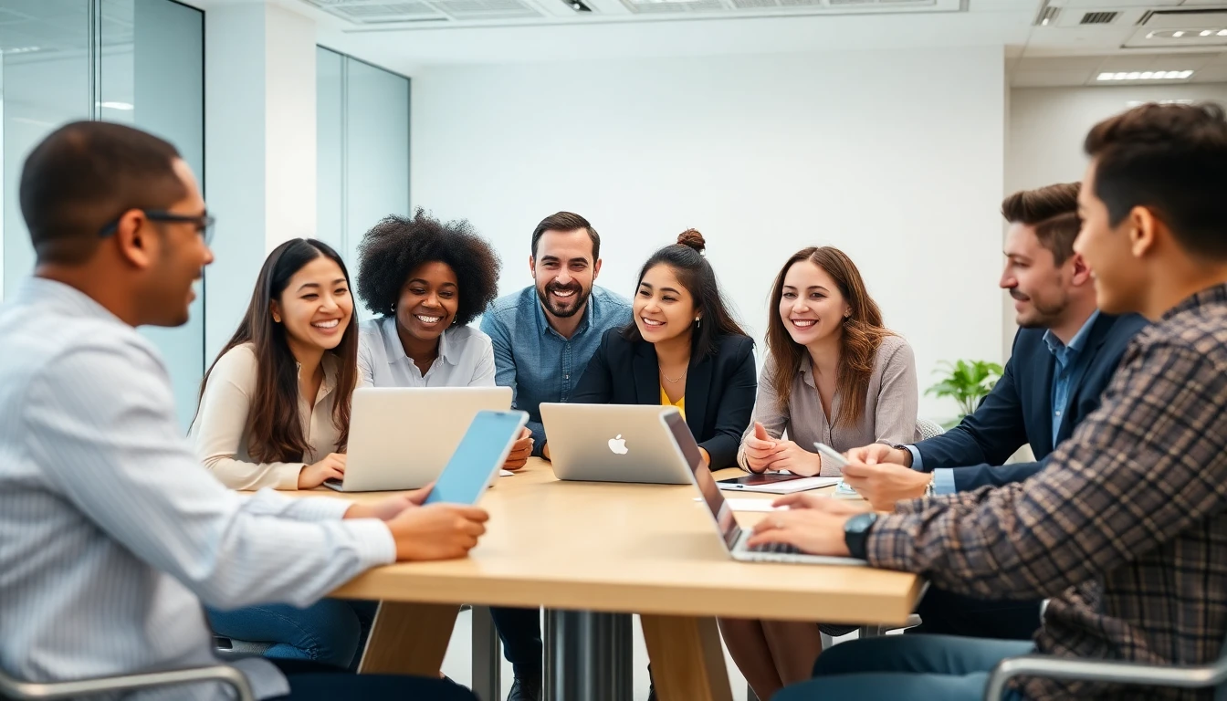 Equipo trabajando en un proyecto